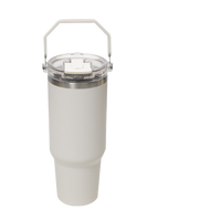 Mug isotherme en acier inoxydable couleur néon 30 oz, gobelet vierge pour sublimation avec paille rabattable