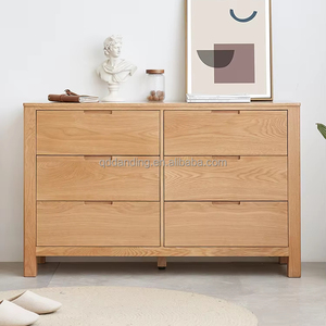 A3032 Nordic Style Solid Oak Wood Bedroom Furniture <strong>6</strong> <strong>Drawers</strong> Storage Chest of <strong>Drawers</strong> - Product Image 2