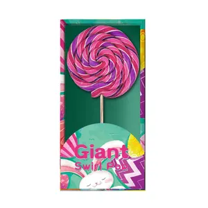 Easter Gift Giant Lollipop Swirl Individual Gift Pack Fruity 500g Handmade Hard Lollipop Candy