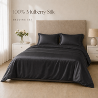 Nouvelle Arrivée Vente Chaude Prix Usine OEKO-TEX Véritable Housse de Couette en Soie de Mûrier Satinée de Luxe 19mm Ensemble de Literie