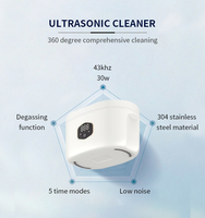 GTSONIC GT-F2 Elektrik 43KHz 30W Tangki Baja Tahan Karat 600Ml Pembersih Ultrasonik Rumah Tangga Putih Tempat Jam Tangan Pengatur Waktu Digital