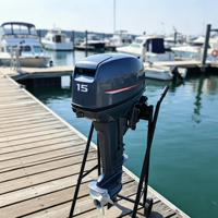 Vente directe du fabricant, moteur hors-bord à deux temps de 15 chevaux, moteur hors-bord à essence pour bateau de pêche, moteur à hélice