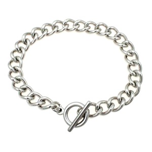 Stainless Steel Cuban Chain Bracelet With <b>T</b>-<b>Bar</b> Clasp Unisex Fashion Jewelry - Product Image 3