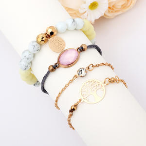 Fashion Jewelry <b>Sets</b> Women's Geometric Crystal Rhinestone <b>Bracelet</b> <b>Set</b> Gift 2024 - Product Image 2