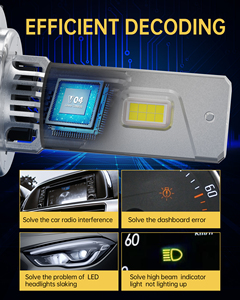Kit de Actualización de Faros LED para Automóvil de 7600LM y 70W, Luz Delantera Automotriz de Alto Brillo Blanco de 6000K, Bombilla LED V04 de Alto Rendimiento - Product Image 2