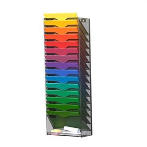 Office Home Metal Wall File <b>Holder</b> 16 Tier Hanging Wall File Organizer, for Papers Mails Folders Clipboard Magazine Organization - Product Image 1