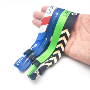 Polsband Leverancier Polyester Armband Aangepaste Polsband Stof Polsbandjes Voor Evenementen