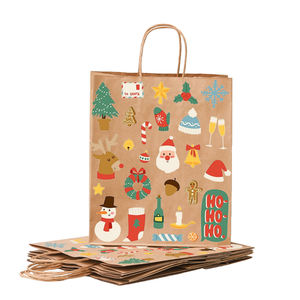 Bolsa de papel temática navideña Embalaje con logotipo personalizado <span class=keywords><strong>Noel</strong></span> Sachet para leche Sushi Jelly Gifts - Product Image 3