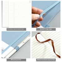 Großhandel A5 A6 A7 PU-Leder Notizbuch Schlichtes Design Bandverschluss Fadenheftung Business Studenten Buch Mini Süßer Notizblock Geschenk