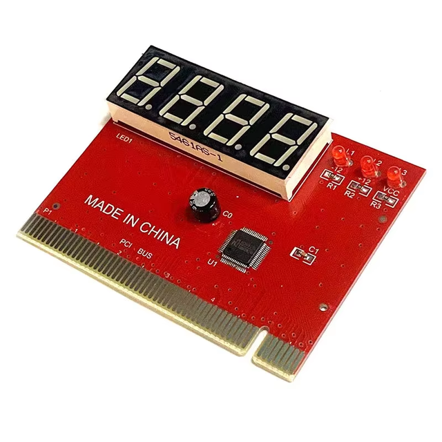 PCI diagnosis card Computer motherboard fault detection card four-digit LCD display red board