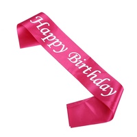 Glitter Rose Goud Blauw Gelukkige Verjaardag Jongen Meisje Sash Feestartikelen Schouder Riem Kids Verjaardag Sjerp Party Decoration Favor