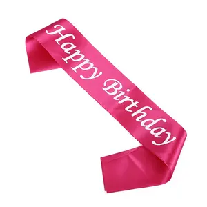 Блестящий розовый Золотой синий пояс на день рождения для мальчиков и девочек наплечный ремень для вечеринки Детский пояс на день рождения украшение для вечеринки