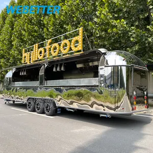 WEBETTER Luxury Catering Trailers Fast Food Kiosk Mobile Restaurant Foodtruck Trailer Mobile Shawarma Food Truck For Sale
