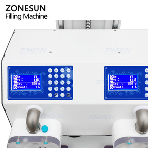 Machine de remplissage quantitative semi-automatique ZONESUN ZS-DTFP2 à double tête et pompe à engrenages pour miel, sauces, liquides visqueux et pâtes - Product Image 2
