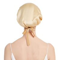 Meilleures ventes : Turban en satin tissé, bonnet de nuit réglable avec ruban, respirant, écologique, imprimé, portable, doux et tendance pour le sommeil