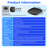 Kit Carlink Smart Ai Car Tv Box Chip 6115 8G 128Gb hasta 512Gb Multimedia Ai Carplay Adaptador Inalámbrico Car Play Dongle para Apple