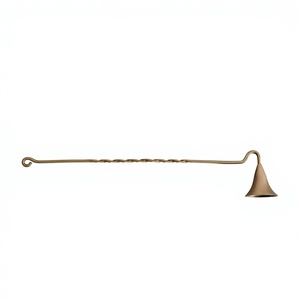 Brass <b>Candle</b> Snuffer With Long Twisted Handle Heat Resistant For Home Decoration Vintage <b>Candle</b> <b>Wick</b> Snuffer On Sale - Product Image 1