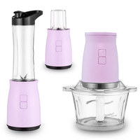 500W ABS 2L Baby Food Processor (Multifunctional Electric Meat Grinder Blender Chopper Set Variable Speed Low Noise for Kitchen)