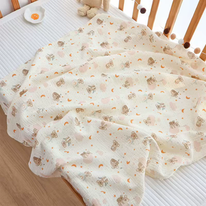 ผ้าห่มมัสลินผ้าฝ้ายแท้สำหรับเด็ก<span class=keywords><strong>แรก</strong></span>เกิด - ผ้าคลุมเตียงสองชั้นสำหรับเด็กทารกและเด็กเล็ก - Product Image 5