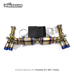 ระบบท่อไอเสีย OEM Boska สำหรับ Porsche 911 997.1 Turbo 3.6T ปี 2004-2007 ท่อไทเทเนียมน้ำหนักเบา พร้อมวาล์วควบคุมเสียงแบบสปอร์ต ท่อไอเสียส่วนท้าย - Product Image 6
