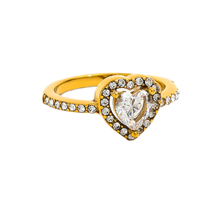 SHRILIKE JEWELS Anillo de Compromiso Romántico con Diamante Cultivado en Laboratorio en Forma de Corazón, Oro Sólido de 14K, 1ct 2ct 3ct, Certificado IGI, Color Solitario - Product Image 1