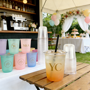 แก้วพลาสติกใส 10 ออนซ์ 12 ออนซ์ 350 มล. แบบขุ่น 16 ออนซ์ แก้วเรืองแสงในที่มืด แก้วพลาสติกเรืองแสงสำหรับงานแต่งงาน ปาร์ตี้ บาร์ สีฟ้า - Product Image 1