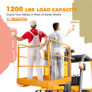 Carretilla elevadora <span class=keywords><strong>de</strong></span> Metal fuerte, jaulas <span class=keywords><strong>de</strong></span> seguridad diseñadas plegables, cesta elevadora para hombre <span class=keywords><strong>de</strong></span> 36x36 pulgadas, horquillas <span class=keywords><strong>de</strong></span> palé, plataforma <span class=keywords><strong>de</strong></span> trabajo sin ruedas - Product Image 2