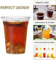Vente en gros de gobelets en plastique PET logo personnalisé et différentes dimensions robustes réutilisables parfaits pour les smoothies boissons café lait
