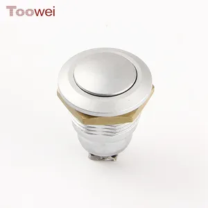 Push Button Mini Switch On Off SPST Panel Mount Round Metal Waterproof Ip67 Latching Momentary Push Button Switch