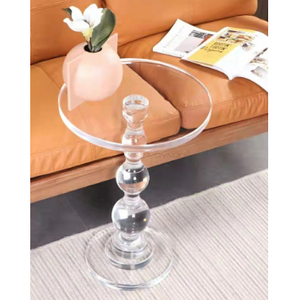 Table d'appoint en acrylique transparent, luxe léger, mobilier minimaliste pour la maison, pour tout endroit - Product Image 2