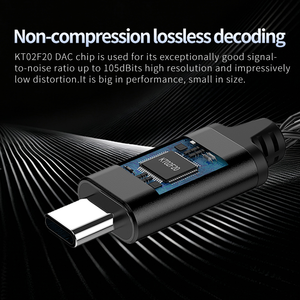 Adaptador DAC AMP Metálico GK X1 HIFI para Auriculares, Cable de Audio Tipo-C a 3.5mm con Amplificación PCM de 192kHz, Cable Adaptador PCM de 192kHz - Product Image 4