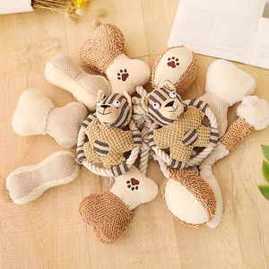 ODM/OEM giocattoli di peluche per animali domestici su misura corda di cotone interattivo cane da masticare giocattolo per la pulizia dei denti a forma di osso giocattoli di lusso per cani - Product Image 4