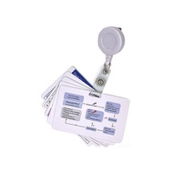 Tarjeta de Referencia Médica de PVC Personalizada al por Mayor para Enfermeras y Escuelas de Enfermería con Porta Tarjetas Retráctil y Clip Metálico