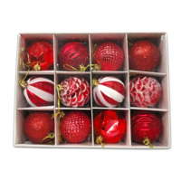 Bola Natal Plastik Dekorasi Ornamen Kustom untuk Dekorasi Pohon