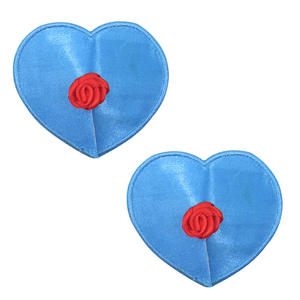 Adesivi <span class=keywords><strong>Erotici</strong></span> a Forma di Cuore per Capezzoli per San Valentino, Adesivi a Forma di Cuore con Rose e Frange - Product Image 6