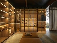 Armoire en aluminium avec 6 portes et verre Armoire personnalisée pour dressing