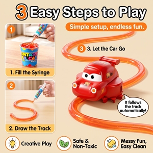 Nuovo Giocattolo Antistress: Mini Auto con Slime a Guida Automatica, Kit Sicuro con Tazze di Slime, Giocattolo Educativo STEM Fai-da-Te per Bambini - Product Image 5