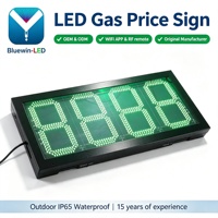Letrero LED para Precio de Gasolina de 12 Pulgadas y 88.88 Dígitos, Señalización Digital de 4 Dígitos para Gasolinera, ODM y OEM