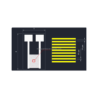 50μm Electrodo interdigital de platino Pt Biosensor de humedad de gas de vidrio de cuarzo OEM con electrodo de horquilla de platino