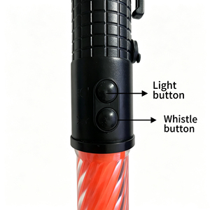Bâton lumineux de signalisation LED portable 39 cm, lampe de signalisation longue durée avec clip pour application multi-scènes - Product Image 2