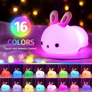 Kids Gifts Easter Night Light PVC Rabbit Vinyl <strong>Hare</strong> Plastic Silicon Bunny <strong>Lamp</strong> Custom Bunny Light - Product Image 3