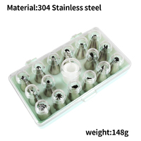 Ensemble de buses de tuyauterie de décoration de gâteau en acier inoxydable Premium 16 pièces 304 pour un usage domestique de boulangerie