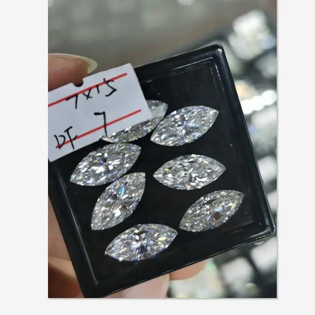 Joias duplas vvs1, claridade d cor marquiese corte solto moissanite diamantes cubano real grande moissanite gems com certificat gra