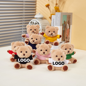 Nuovo Mini portachiavi adorabile peluche con Logo personalizzato t-shirt peluche portachiavi giocattolo per regali di compleanno per feste di compleanno - Product Image 5
