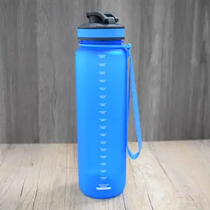 Пластиковая Спортивная бутылка для воды без бисфенола А с логотипом на заказ, 1 литр