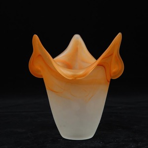 Fuente de fábrica, pantalla de lámpara de cristal en forma de flor de trompeta de color naranja hecha a mano para lámparas de mesa, accesorios - Product Image 6