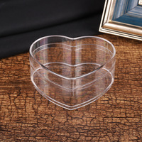 Vente en gros Boîte cadeau de bonbons en forme de cœur en plastique pour mariage Boîte à bonbons en forme de cœur transparente pour le stockage de cadeaux