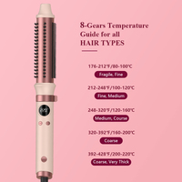 Brosse lissante électrique rétractable 65 W personnalisable avec peigne chauffant