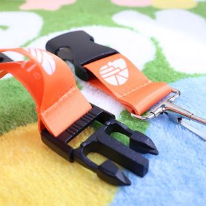 Porte-badge en polyester écologique imprimé par sublimation avec cordon en nylon tressé pour carte d'identité - Product Image 6