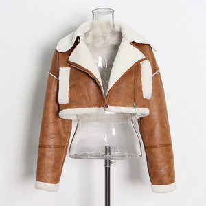 Nouveau Design personnalisé décontracté <span class=keywords><strong>en</strong></span> <span class=keywords><strong>cuir</strong></span> <span class=keywords><strong>grande</strong></span> <span class=keywords><strong>taille</strong></span> femmes s veste <span class=keywords><strong>en</strong></span> fourrure vestes pour femmes - Product Image 4